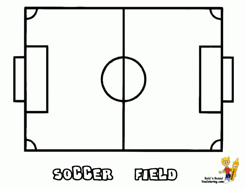 Football pitch colouring page