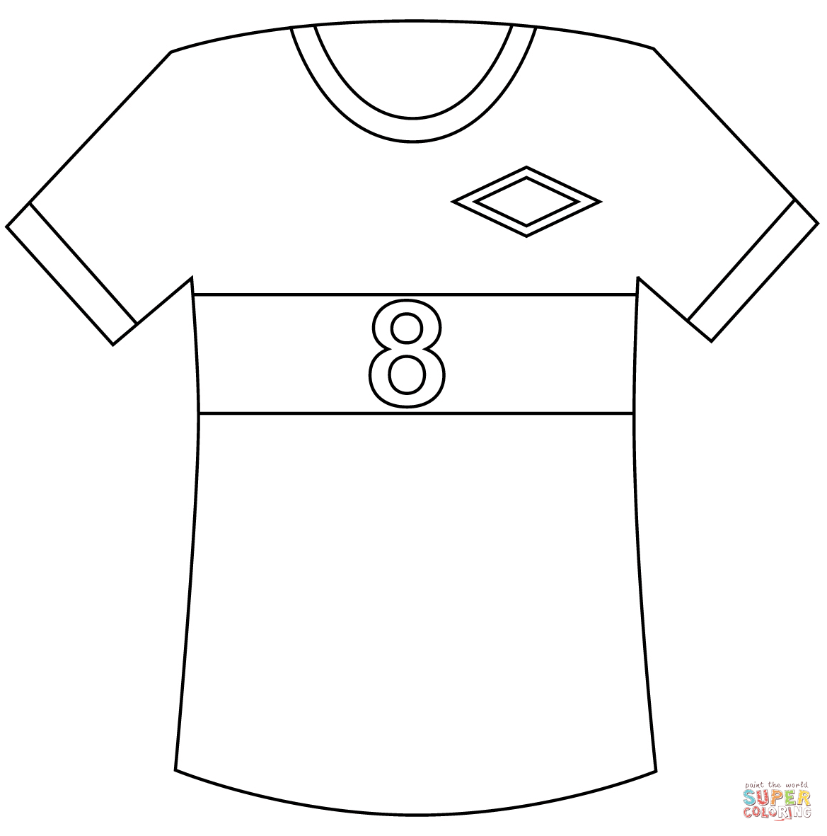 Football jersey coloring page free printable coloring pages