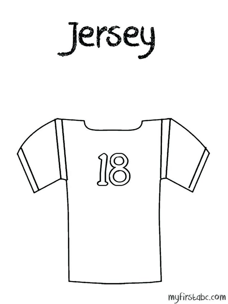 Jersey coloring pages football uniform baseball template jerseys sports nfl printable spoâ football coloring pages sports coloring pages baseball coloring pages