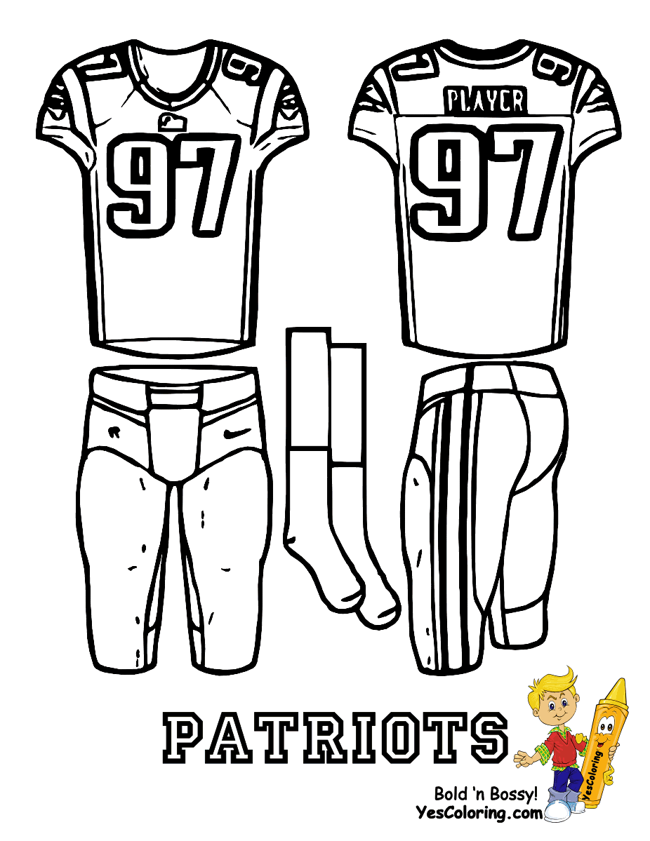 Blank football jersey coloring page printable templates