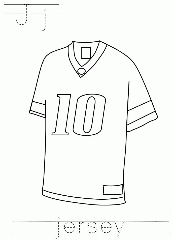 Soccer jersey coloring page