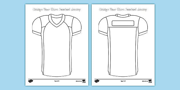 Design your own blank football jersey template