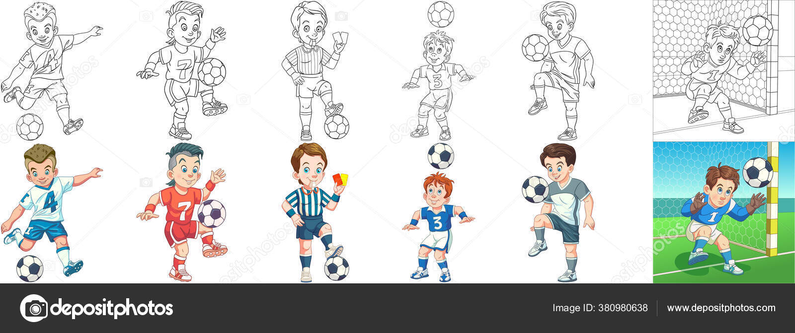 Coloring pages cartoon sports clipart set kids activity coloring book stock vector by sybirko