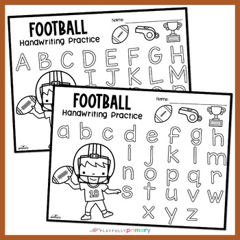 Football coloring pages football alphabet letter tracing handwriting practice