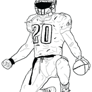 Football player coloring pages printable for free download