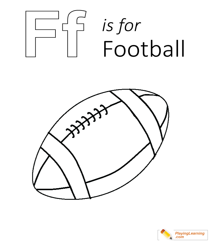 F is for football coloring page free f is for football coloring page