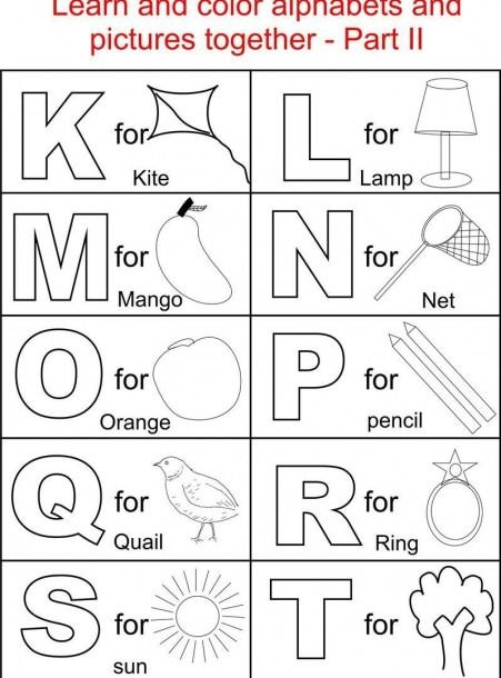 Coloring pages free printable alphabet coloring pages