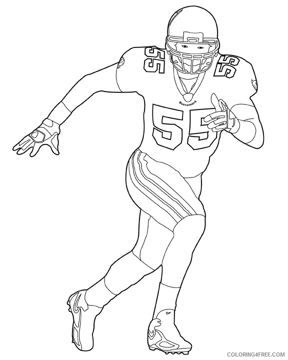 Football player coloring pages printable for free download