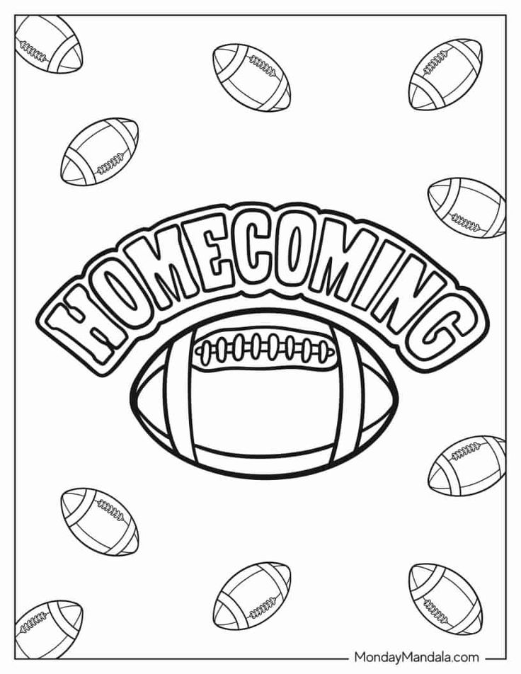 Football coloring pages free pdf printables football coloring pages football printables coloring pages