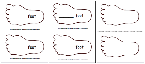 Printable feet template pattern a to z teacher stuff printable pages and worksheets