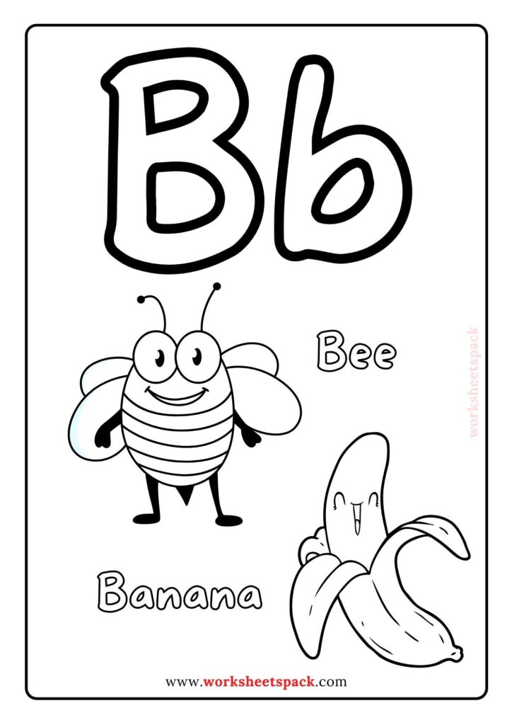 Alphabet coloring pages for year olds