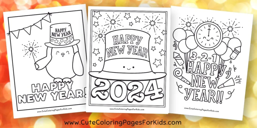 New years coloring pages free printables for