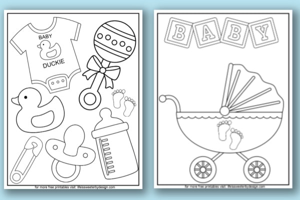 Baby coloring pages