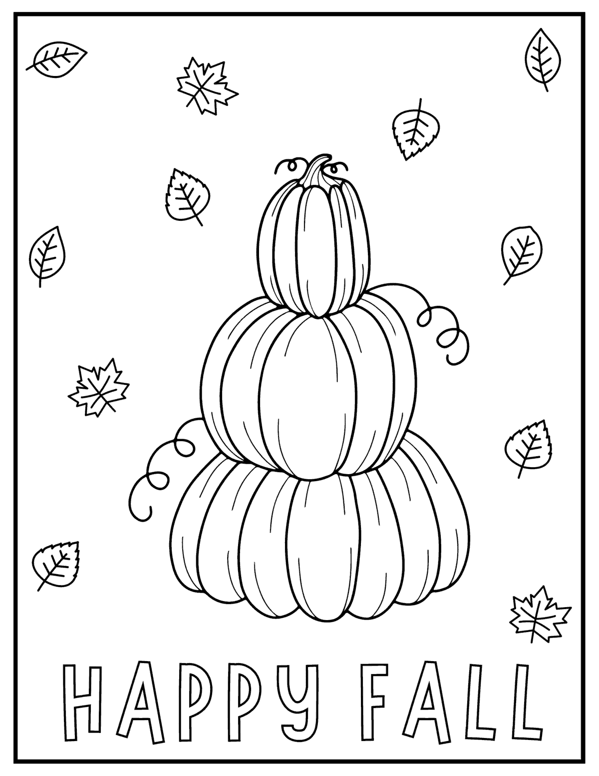 Free printable fall coloring pages