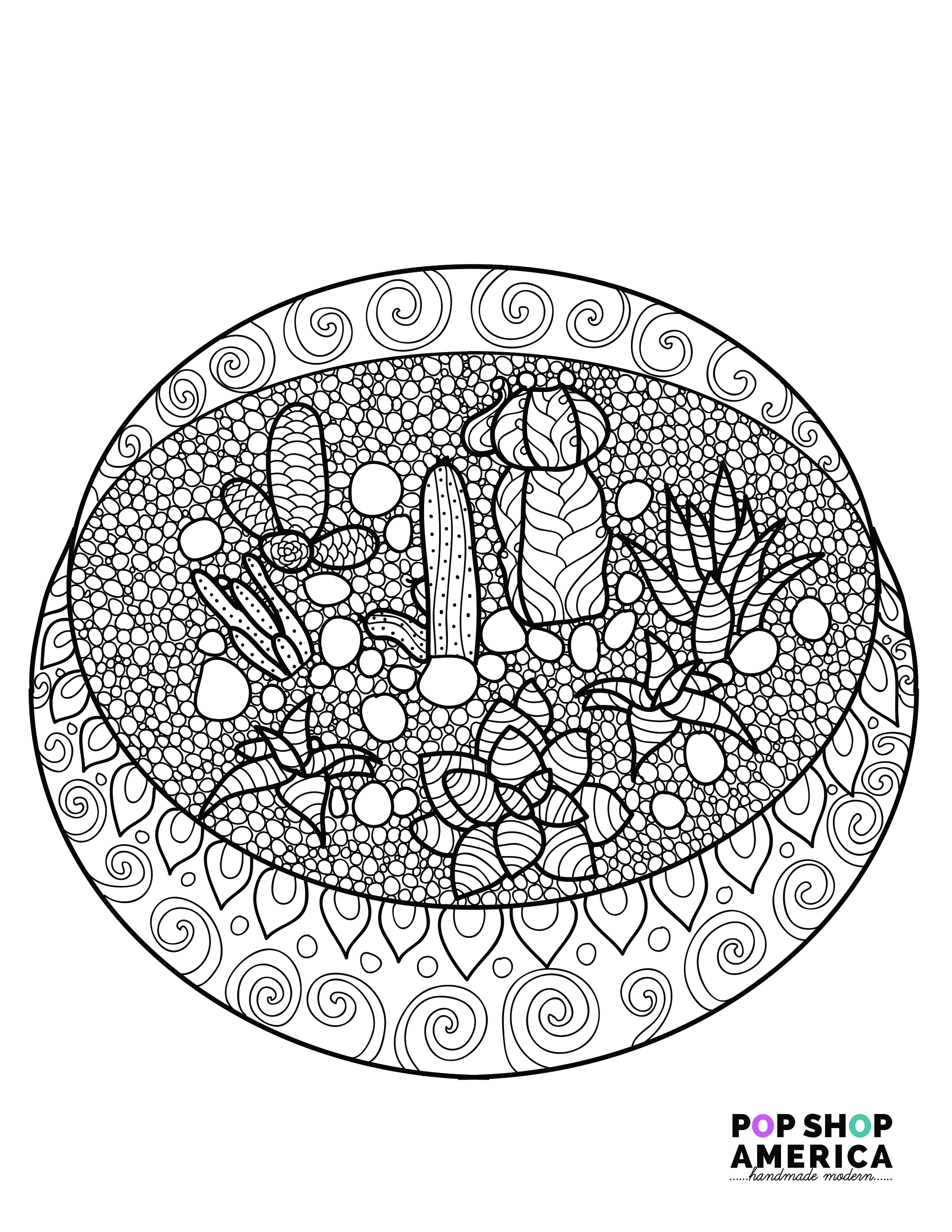 Free adult coloring book pages with succulent terrariums