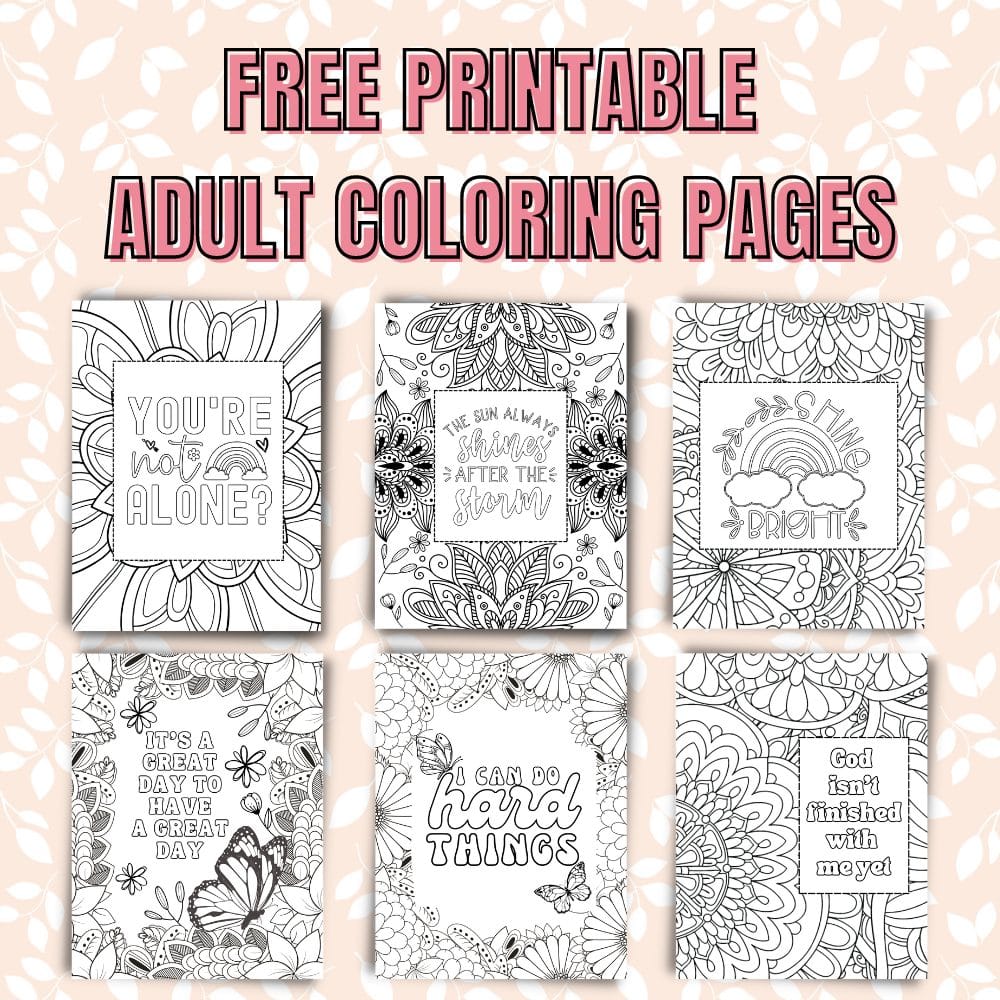 Free adult coloring sheets to keep you sane and relieve stress