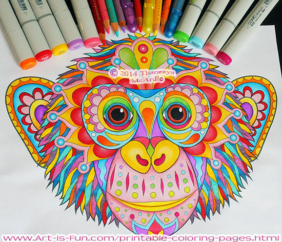 Printable coloring pages fun downloadable adult coloring books by thaneeya mcardle â art is fun