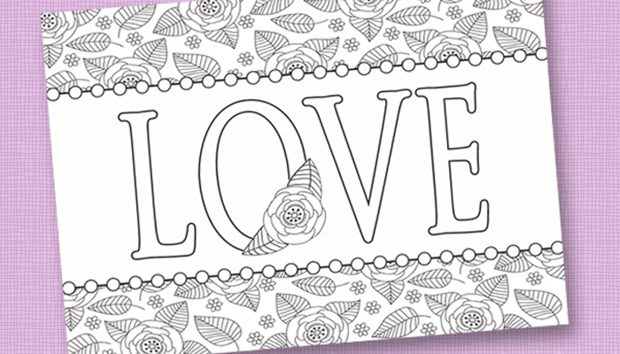 Free printable adult coloring sheet