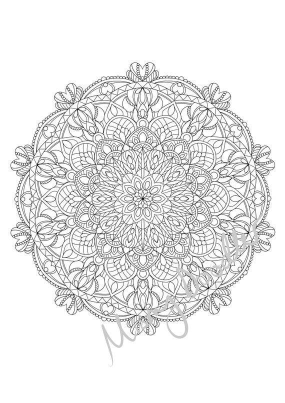 Adult coloring pages mandalas x printable pdf colouring pages for adults set