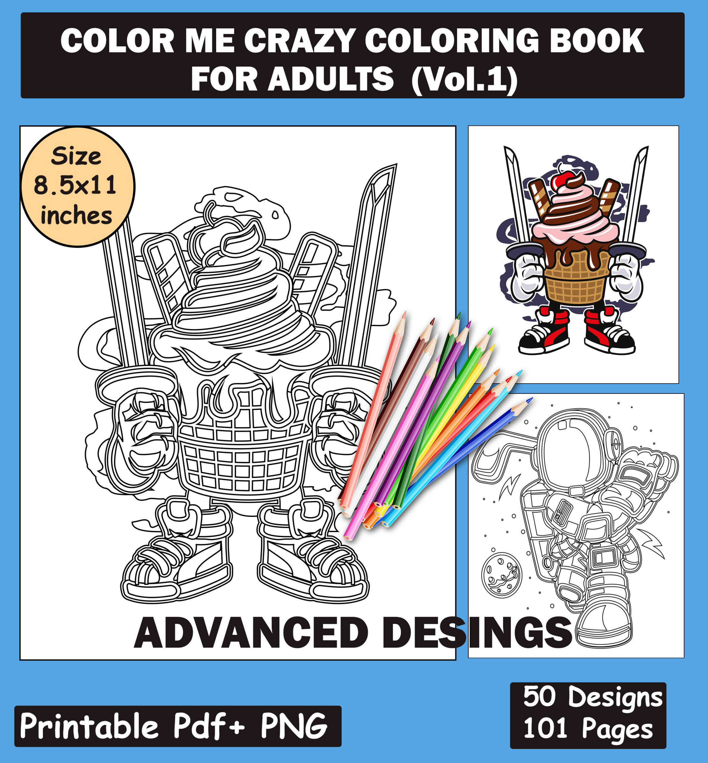 Color me crazy coloring book v