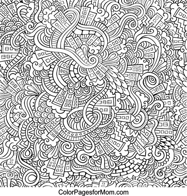 Doodles advanced coloring page