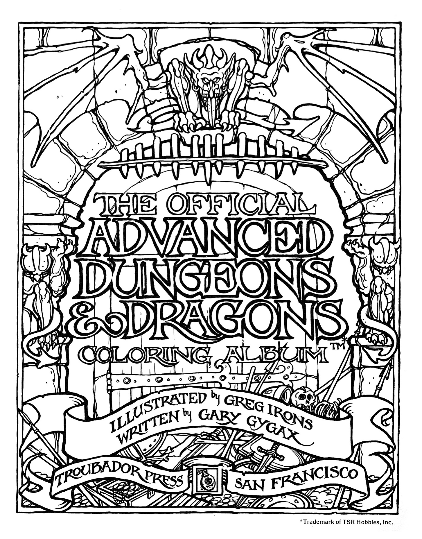 Monster brains the official advanced dungeons and dragons coloring book