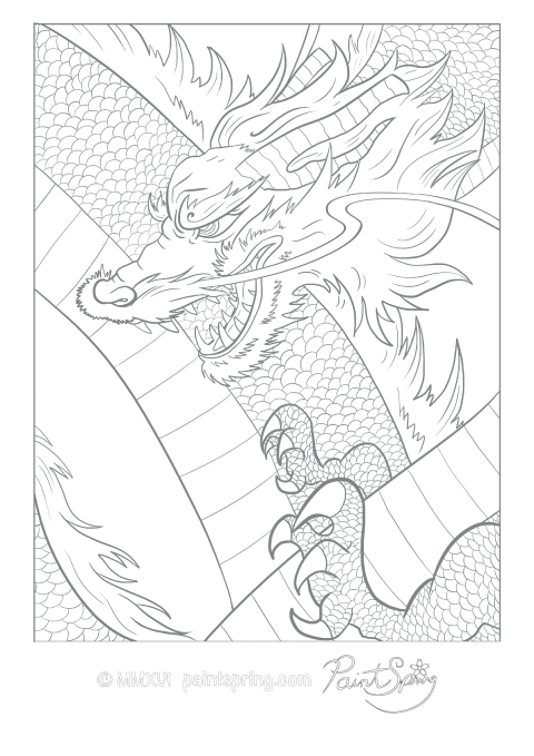 Printable japan adult coloring book