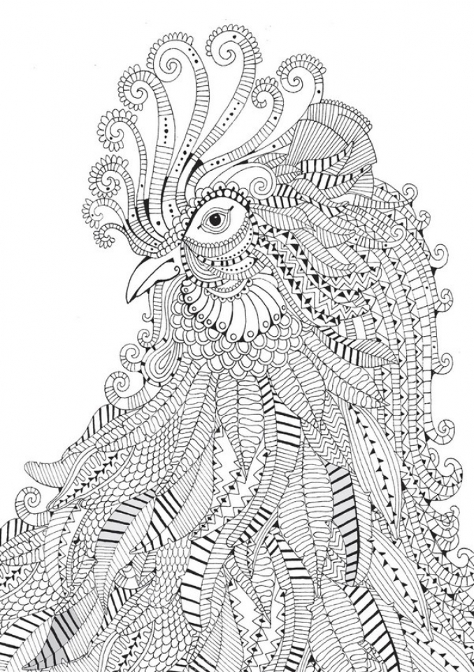 Free printable difficult animals coloring pages for adults