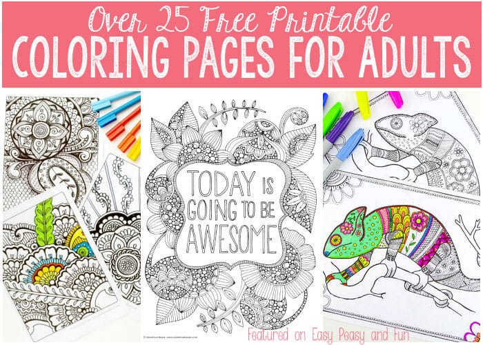 Free coloring pages for adults