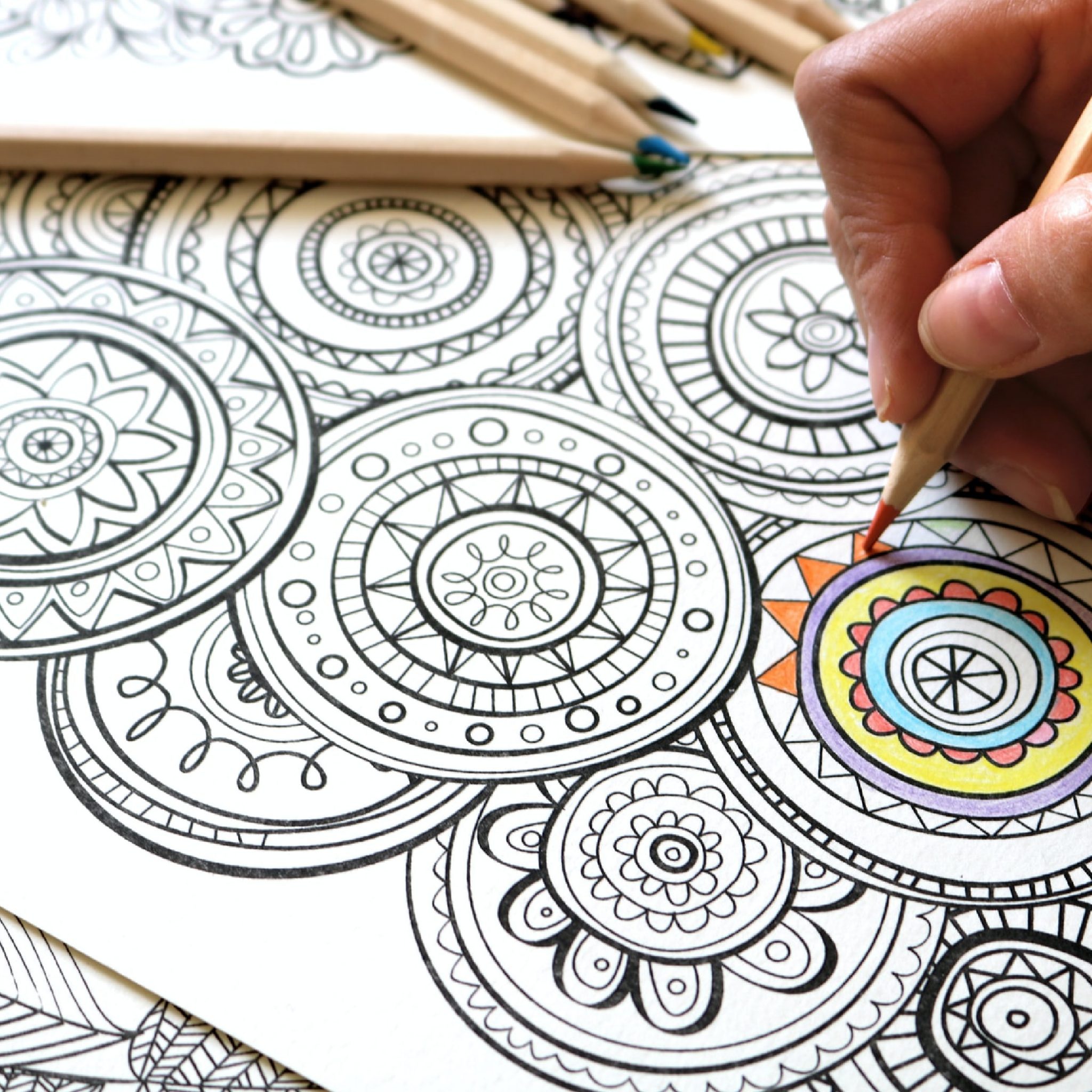 Easy adult coloring pages