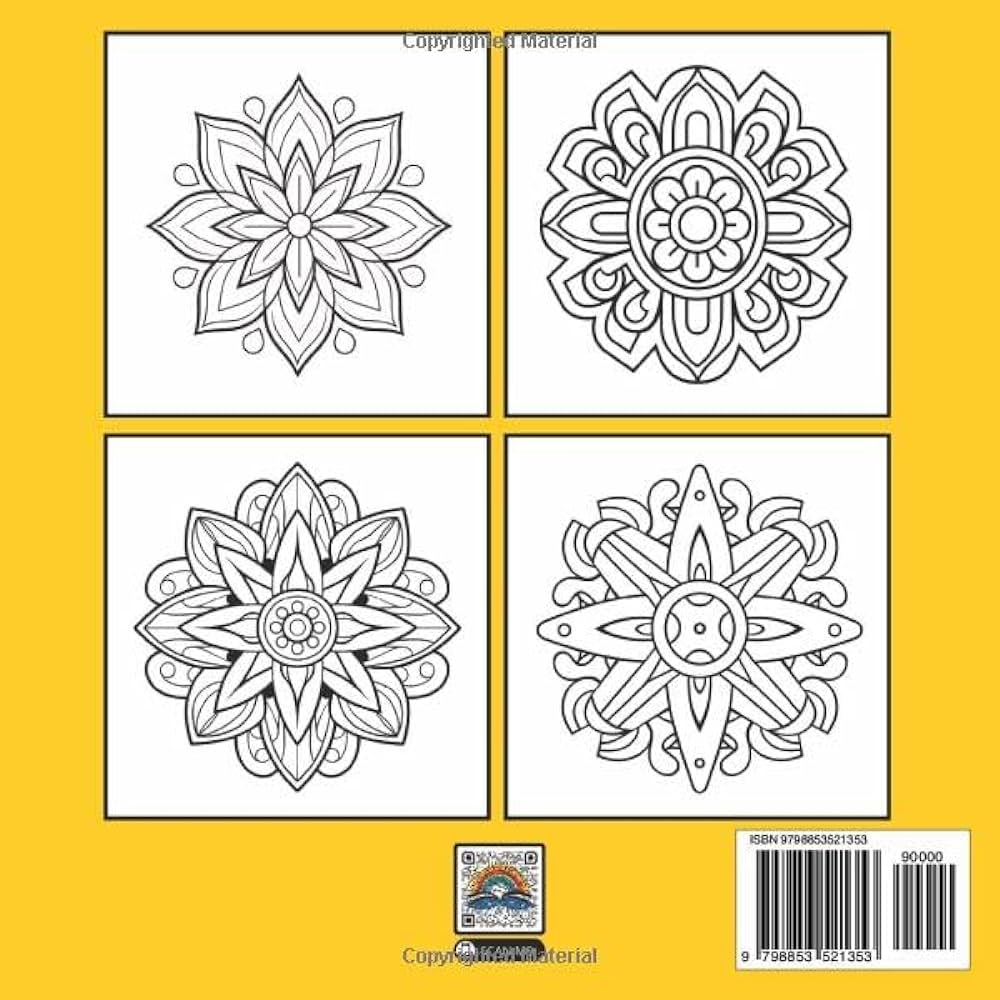 Easy mandala coloring book volume simple large print coloring pages of mandalas patterns for kids adults seniors and beginners press rainbow learn books