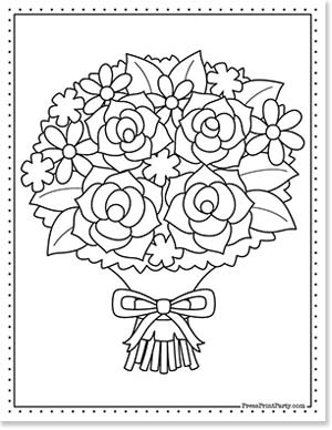 Coloring pages of flowers for kids and adults free printable