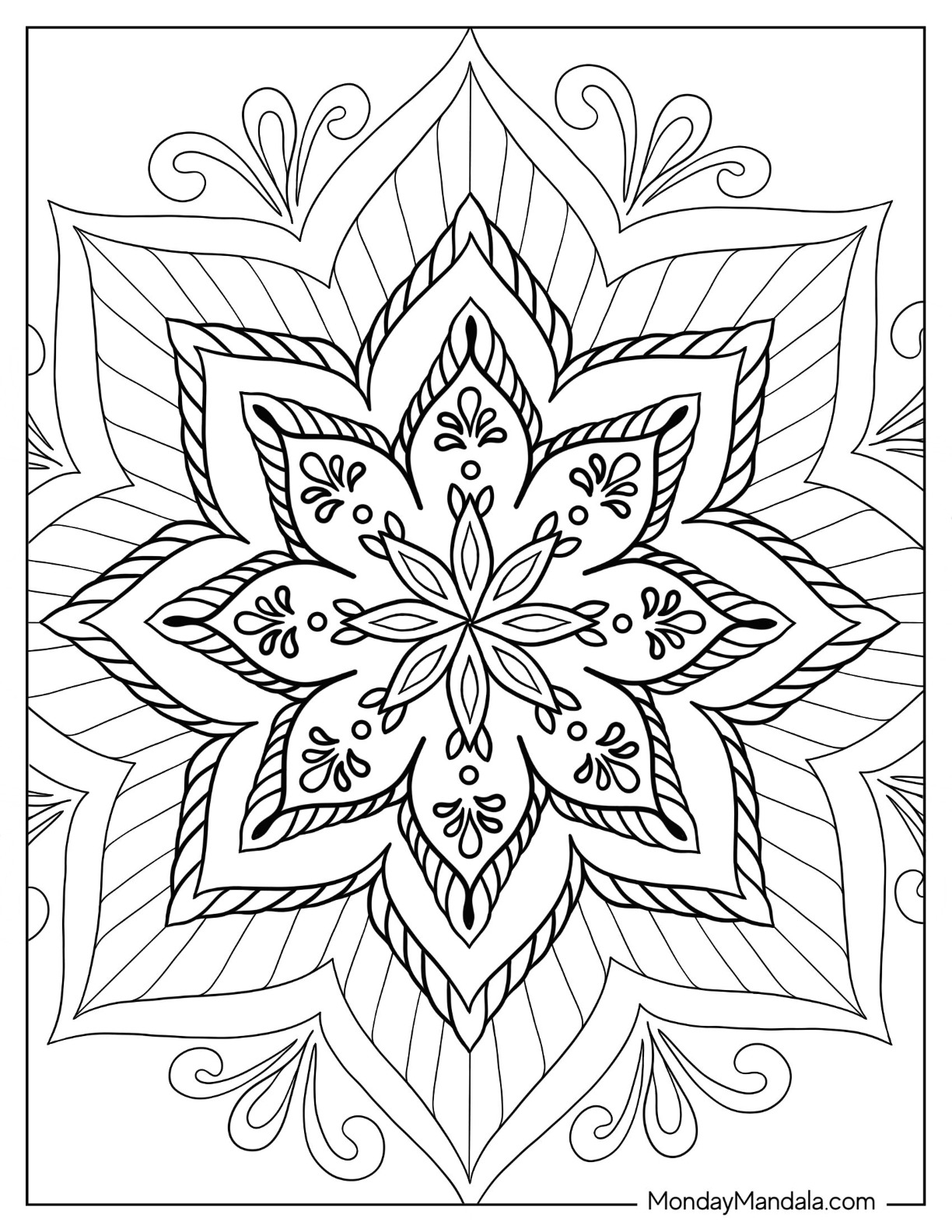 Flower coloring pages free pdf printables