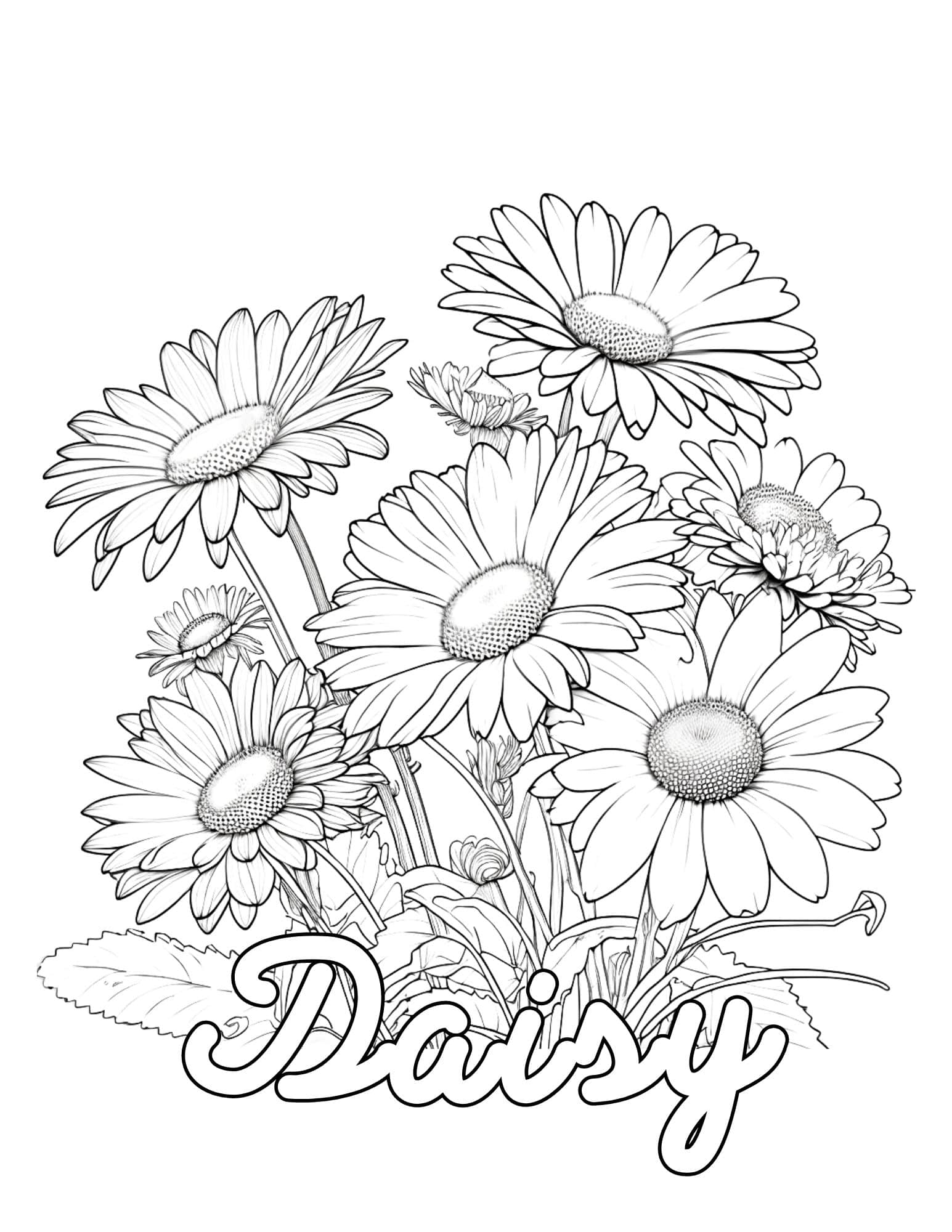 Stunning flower coloring pages for kids and adults