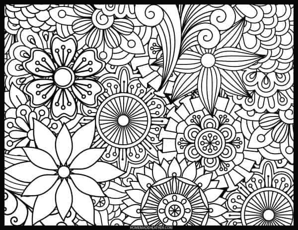 Free printable flower coloring pages perfect for teens homemade heather