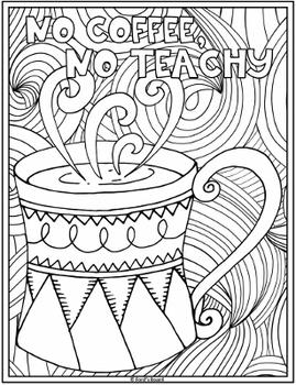 Adult coloring pages for teachers humorous by fords board tpt