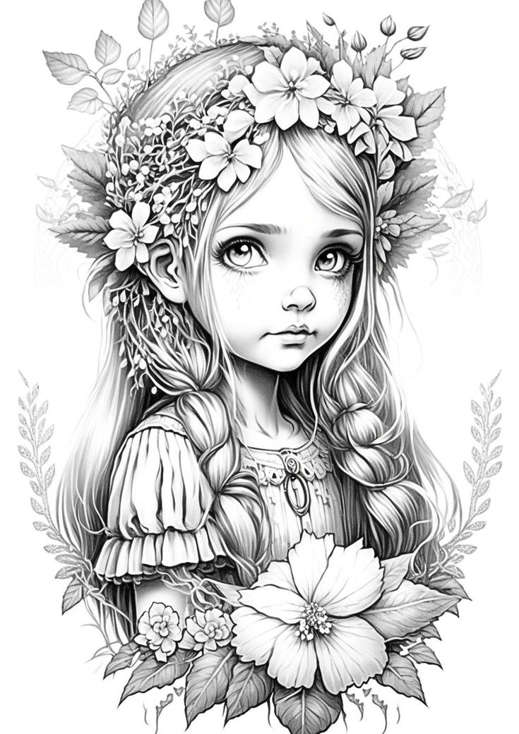 Coloring pages with cute gnome princesses coloring pages for adults and kids instant download printable