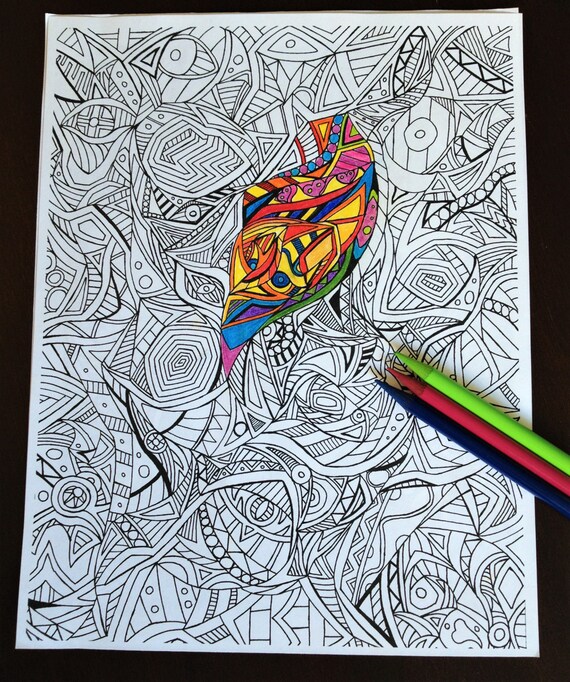 Pdf printable adult colouring page printable coloring page color in abstract colouring page instant pdf download only