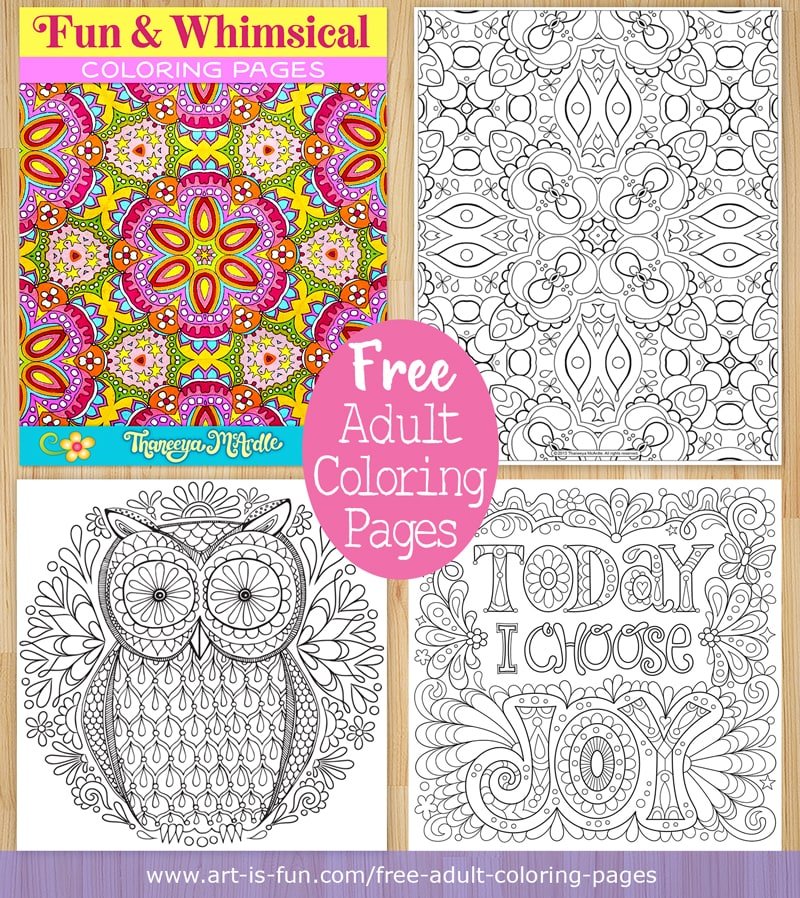 Free adult coloring pages â art is fun