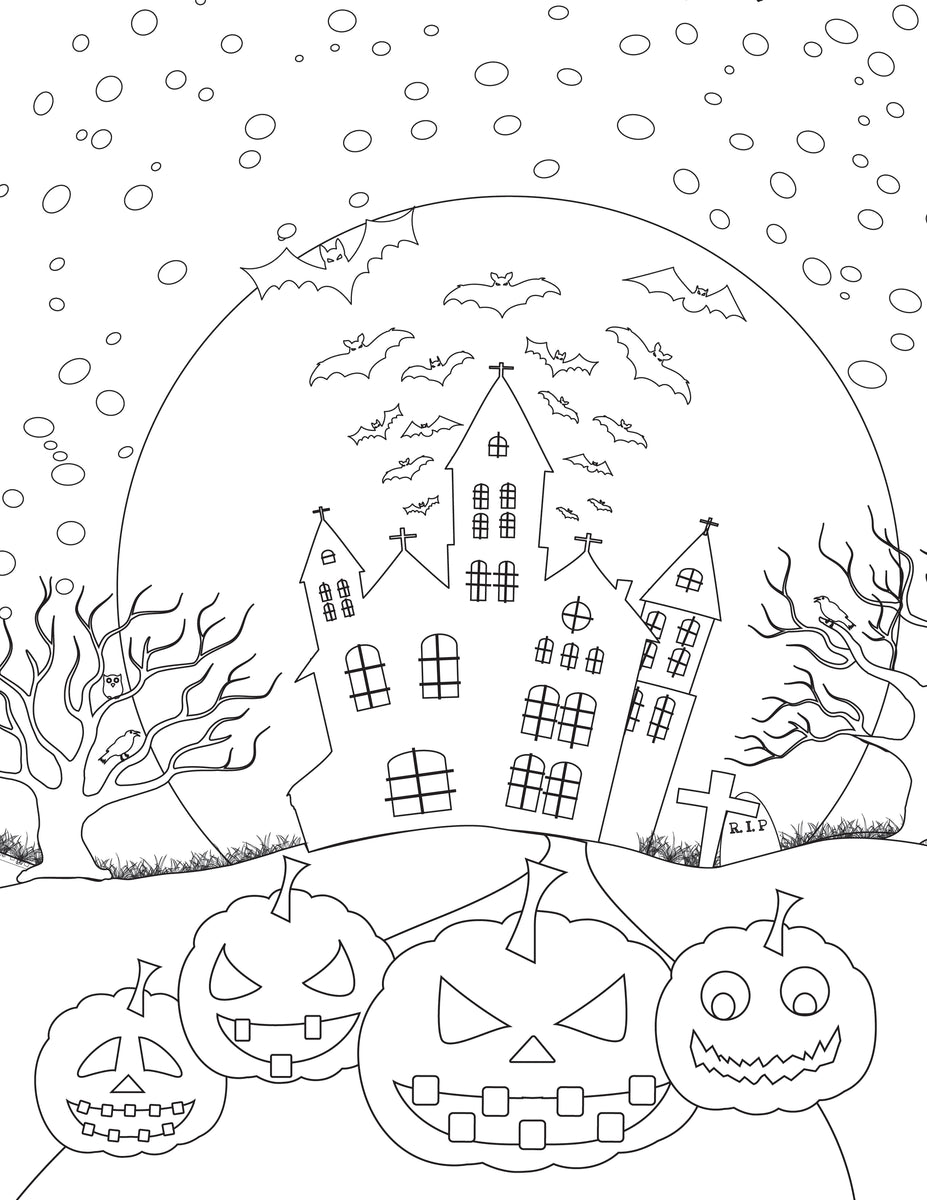 Halloween coloring pages for adults pages â freebie finding mom