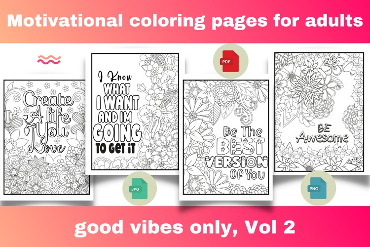 Motivational coloring pages for adults