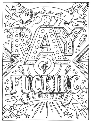 Free printable coloring pages for adults with swear words