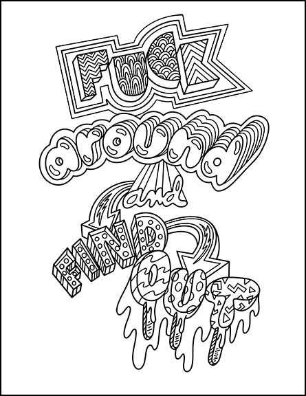 Free printable coloring pages for adults with swear words