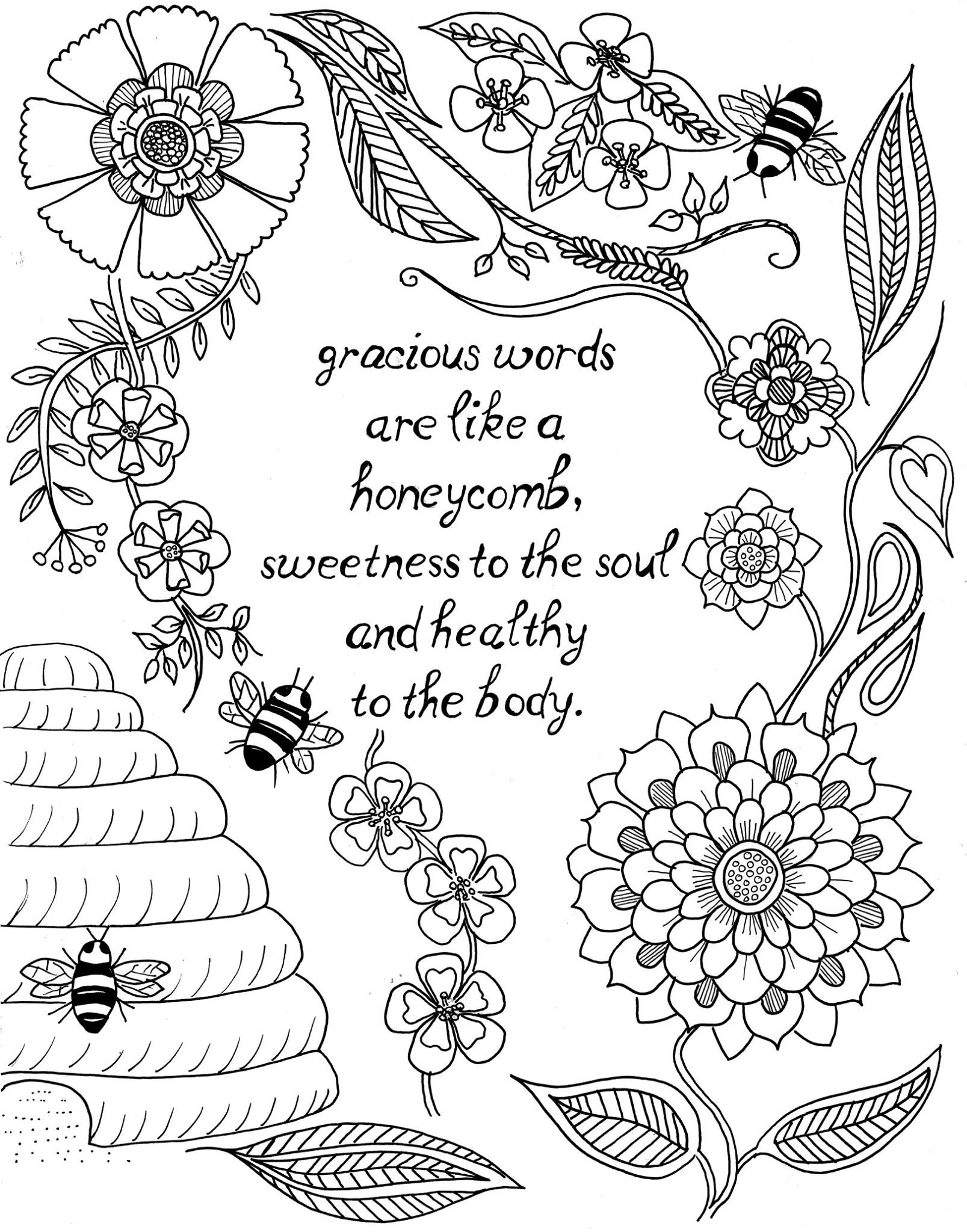 Quote coloring pages for adults and teens