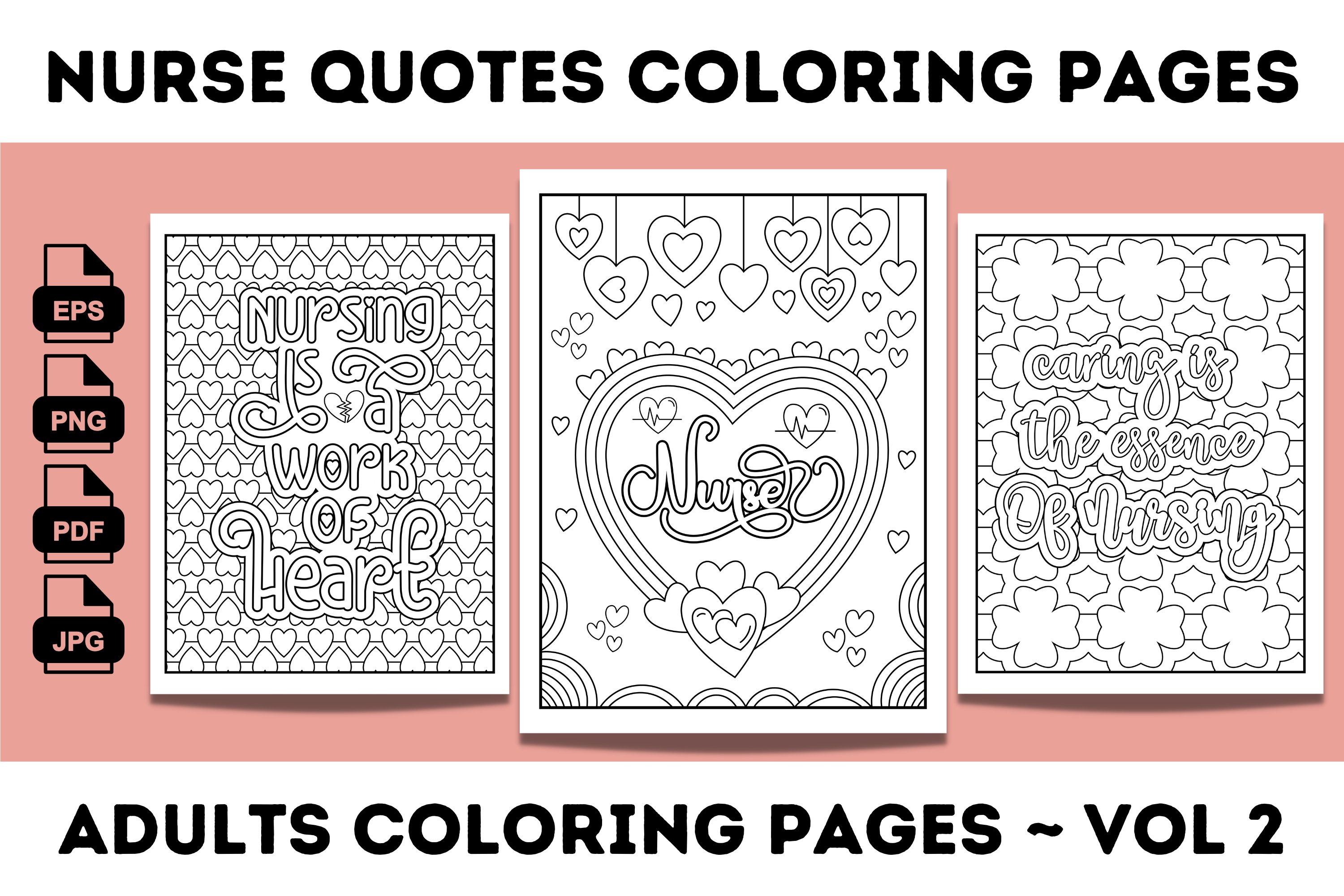 Nurse quotes coloring pages for adults