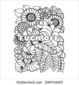 Hakuun swear word coloring page adult liittyvã vektorikuva rojaltivapaa