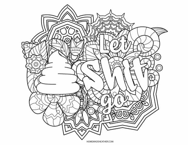 Free adult swear word coloring pages homemade heather