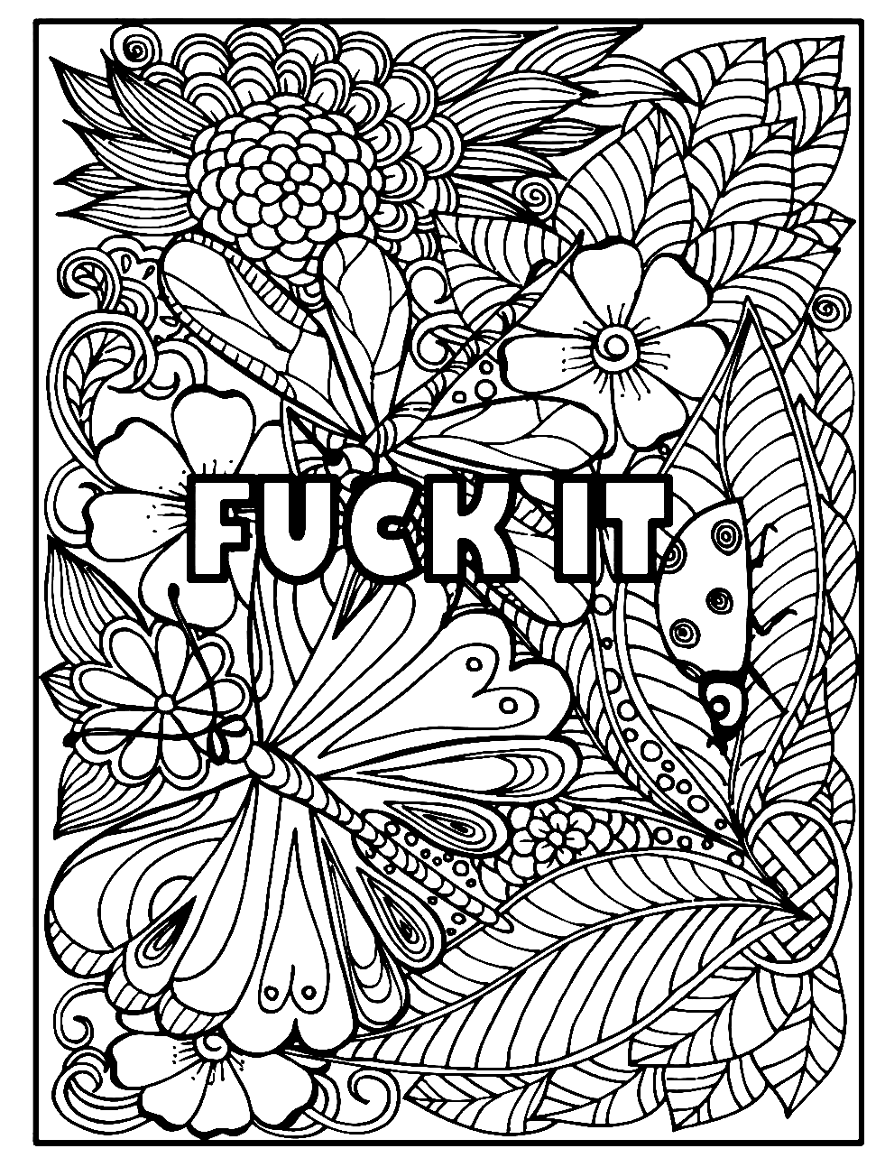 Swear word coloring pages printable for free download