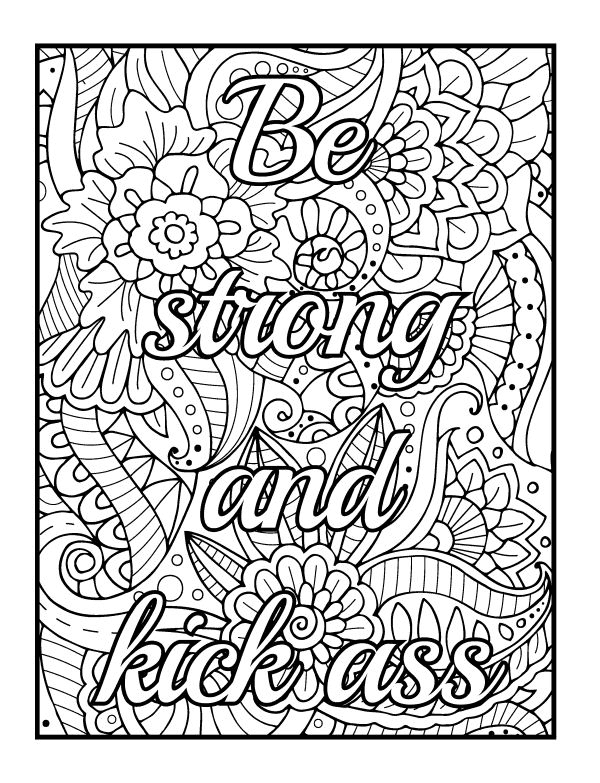 Swear word coloring pages printable for free download