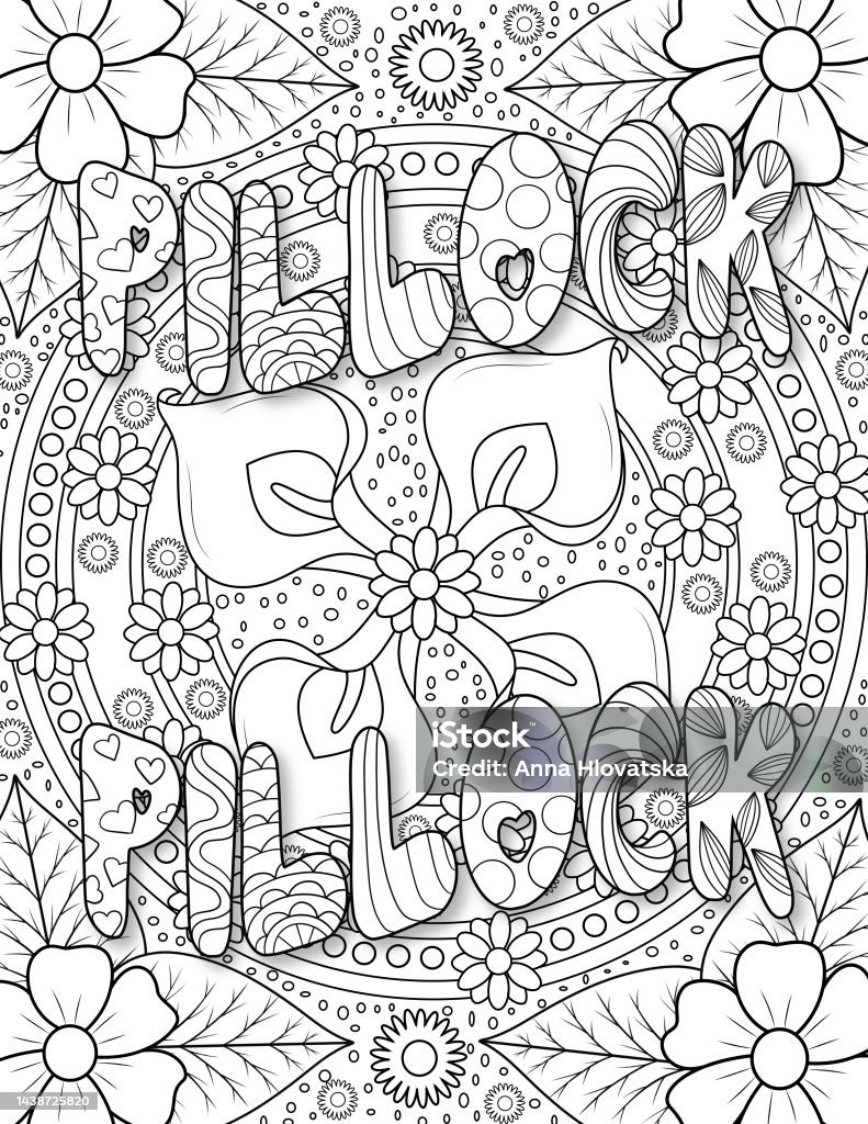 Swear words coloring book stock illustration